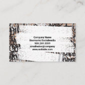 Carte De Visite Rouleau à peinture et pinceau | Graffiti Brick Wal (Dos)