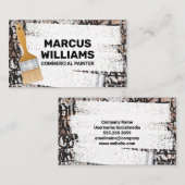 Carte De Visite Rouleau à peinture et pinceau | Graffiti Brick Wal (Devant / Derrière)