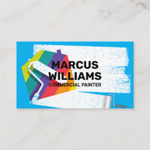 Carte De Visite Rouleau à peinture Rénovations de maison Entre