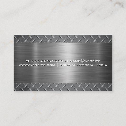 Carte De Visite Rouleau à vapeur | Acier | Construction (Dos)