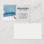 Carte De Visite Rouleau de peinture | Peintre | Peinture bleue (Devant / Derrière)