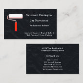 Carte De Visite Rouleau de peinture pour peintre professionnel (Devant / Derrière)
