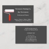 Carte De Visite Rouleau de peinture pour peintre professionnel (Devant / Derrière)