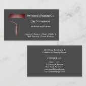 Carte De Visite Rouleau de peinture professionnel de peintre (Devant / Derrière)