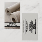 Carte De Visite Rouleaux de tapis de l'installateur de tapis (Devant / Derrière)
