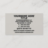 Carte De Visite Rouleaux de tapis de l'installateur de tapis (Dos)