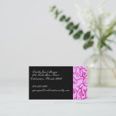 Carte De Visite Rouleaux roses (Debout devant)