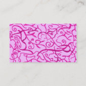 Carte De Visite Rouleaux roses (Dos)