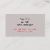 Carte De Visite Roulement court (rouge) (Dos)