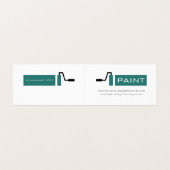 Carte De Visite Roulon de peinture turquoise, Peintre & Décorateur (Extérieur déplié)