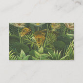 Carte De Visite Rousseau Tropical Jungle Lion Peinture (Dos)