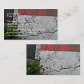Carte De Visite Route d'asphalte avec barres blanches et rouges (Devant / Derrière)