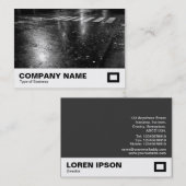 Carte De Visite Route d'automne humide la nuit (Devant / Derrière)