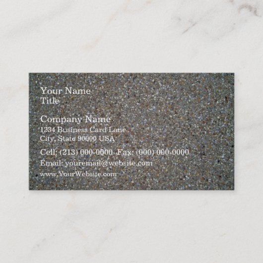 Carte De Visite Route de sable et de gravier après la pluie (Devant)