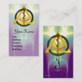 CARTE DE VISITE ROUTE DU MONOGRAMME DENTISTE ASCLEPIUS (Devant / Derrière)