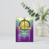 CARTE DE VISITE ROUTE DU MONOGRAMME DENTISTE ASCLEPIUS (Debout devant)