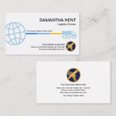 Carte De Visite Route logistique Blue Globe (Devant / Derrière)