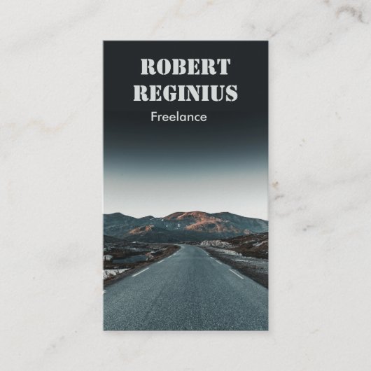 Carte De Visite route près de la montagne (Devant)