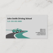 Carte De Visite Route Sinueuse - École de Conduite (Dos)