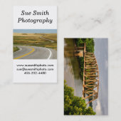 Carte De Visite Route Winning - Rusty Old Railroad Bridge (Devant / Derrière)