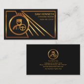 Carte De Visite Routes de voyage Gold Line Chauffeur frontalier (Devant / Derrière)