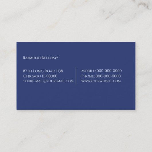 Carte de visite routier (Dos)