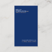 Carte de visite Royal bleu minimaliste (Devant)