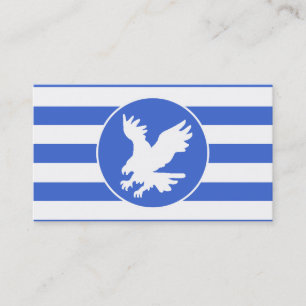 Carte De Visite Royal Blue and White Stripes; Aigle