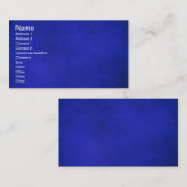 Carte De Visite Royal Blue & Black Arrière - plans (Devant / Derrière)