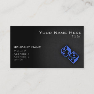 Carte De Visite Royal Blue Dice