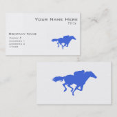 Carte De Visite Royal Blue Horse Racing (Devant / Derrière)
