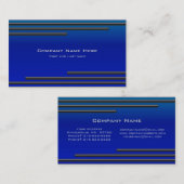 Carte de visite Royal Blue moderne (Devant / Derrière)