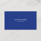 Carte de visite Royal Blue professionnel minimalis (Devant)