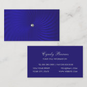 Carte de visite Royal Blue Shimmer Twirl (Devant / Derrière)
