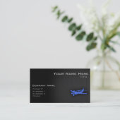 Carte De Visite Royal Blue Small Plane (Debout devant)