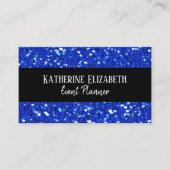 Carte De Visite Royal Blue Sparkly FAUX Parties scintillant Look (Devant)