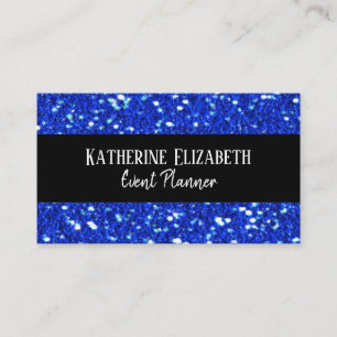 Carte De Visite Royal Blue Sparkly FAUX Parties scintillant Look