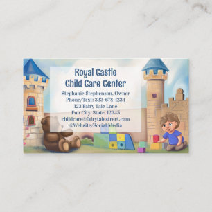 Carte De Visite Royal Castle Garderie Babysitter Garderie