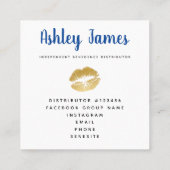 Carte de visite royal de LipSense d'aquarelle (Dos)