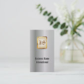 Carte de visite royal de monogramme d'or de Pearl (Debout devant)