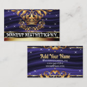 Carte De Visite Royal Deluxe Golden Crown Ornament Luxe Chic (Devant / Derrière)