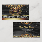 Carte De Visite Royal Deluxe Golden Crown Ornament Luxe Chic (Devant / Derrière)