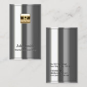 Carte de visite royal des arts martiaux métallique (Devant / Derrière)