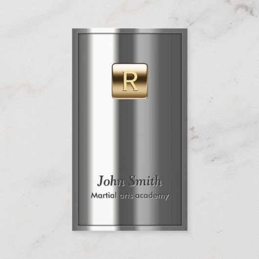 Carte de visite royal des arts martiaux métallique (Devant)
