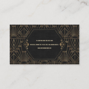 Carte De Visite Royal Gold Black Great Gatsby site Mariage