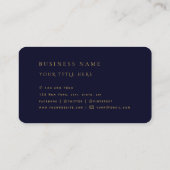 Carte De Visite Royal Luxury Golden Round Abstrait Professional (Dos)