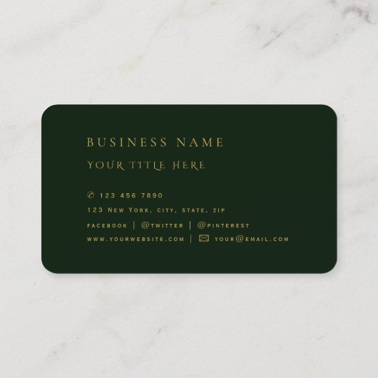 Carte De Visite Royal Luxury Golden Round Abstrait Professional Bu (Dos)