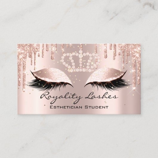 Carte De Visite Royal Makeup Artist Lashes Parties scintillant Dri (Devant)