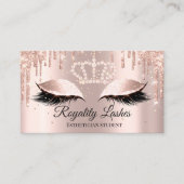 Carte De Visite Royal Makeup Artist Lashes Princesse couronnée (Devant)