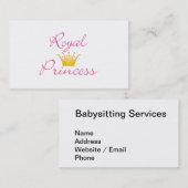 Carte De Visite Royal Princess (Devant / Derrière)